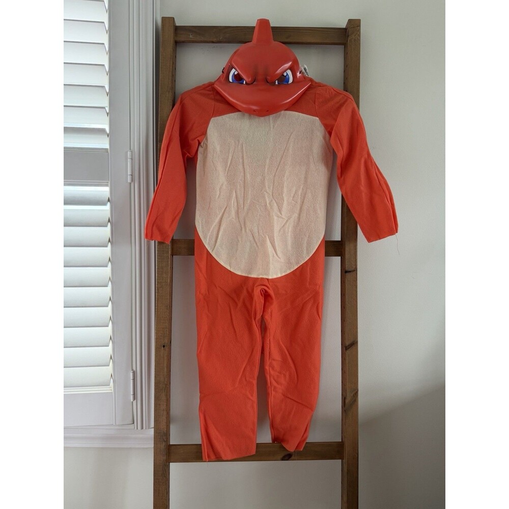 Vintage 90s Charmeleon Pokemon Children's Costume Size 7-10 Nintendo Disguise